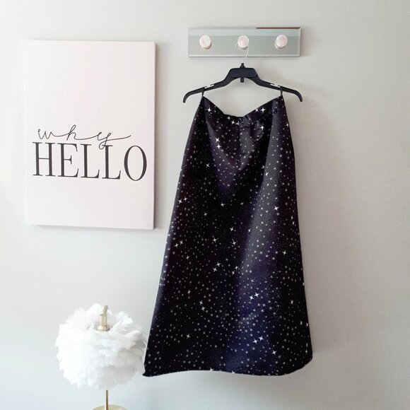 NWT Maska Mode Imperial black & white star print voluminous maxi skirt, M - Picture 9 of 11